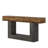Console Table, Brown Rectangular Top, Gray U Shape Base, 63 Inch