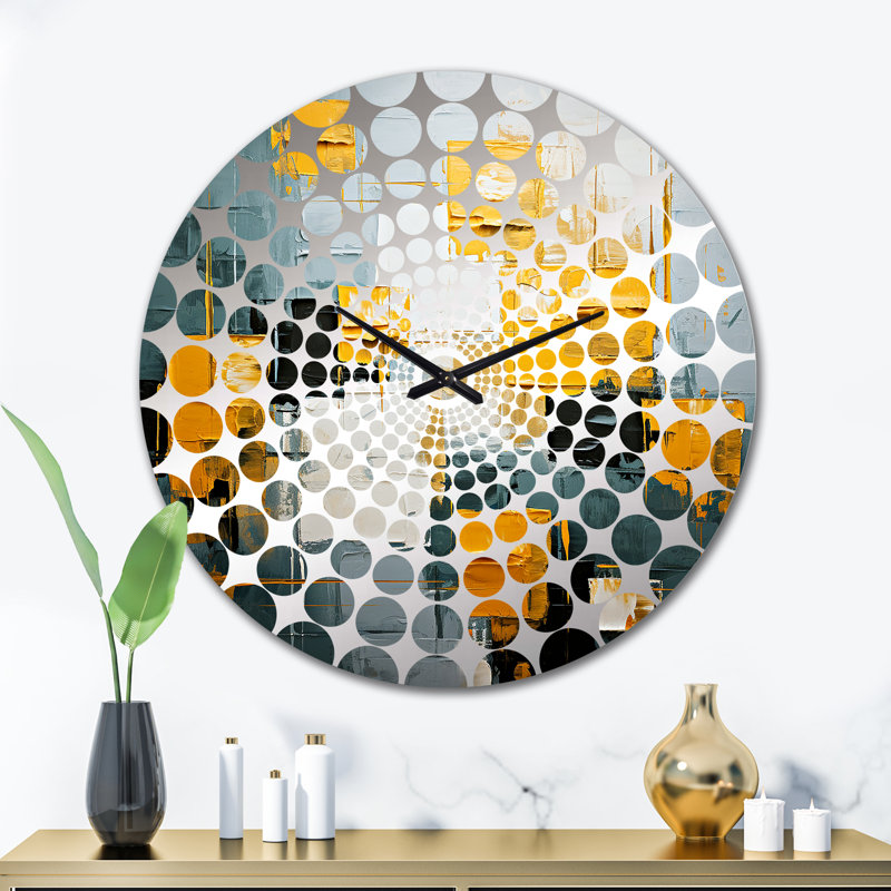 Annegie - Horloge murale peinture abstraite, Très grand
