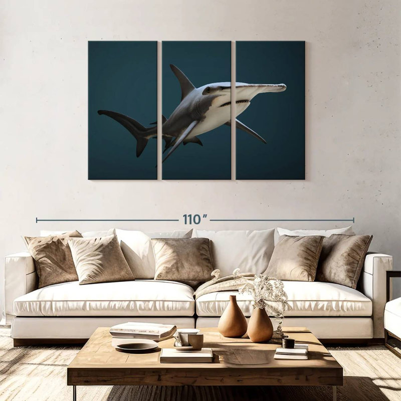 Great Hammerhead Shark, 48" H x 74" W