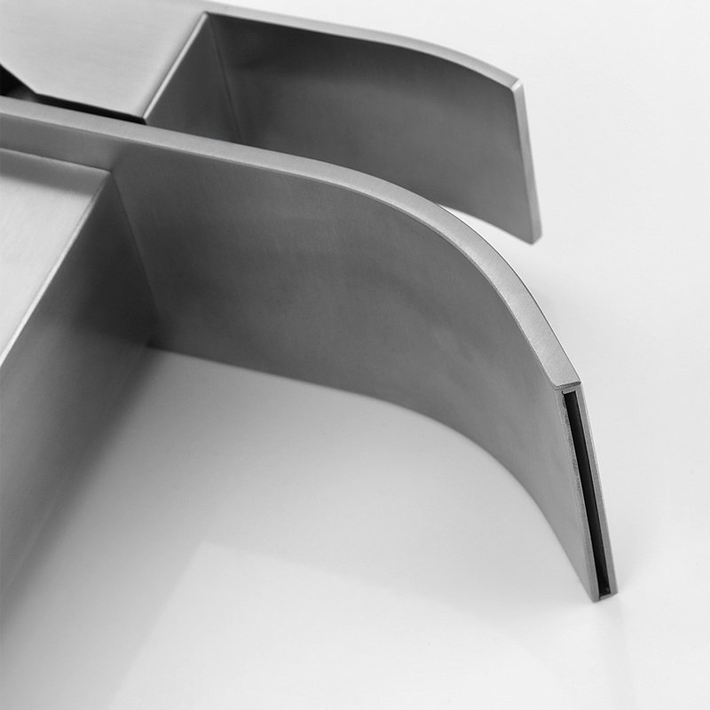 Single Handle Single Hole Bathroom Faucet With Deckplate And Waterfall Spout ( 1 Pack ), Brushed Nickel