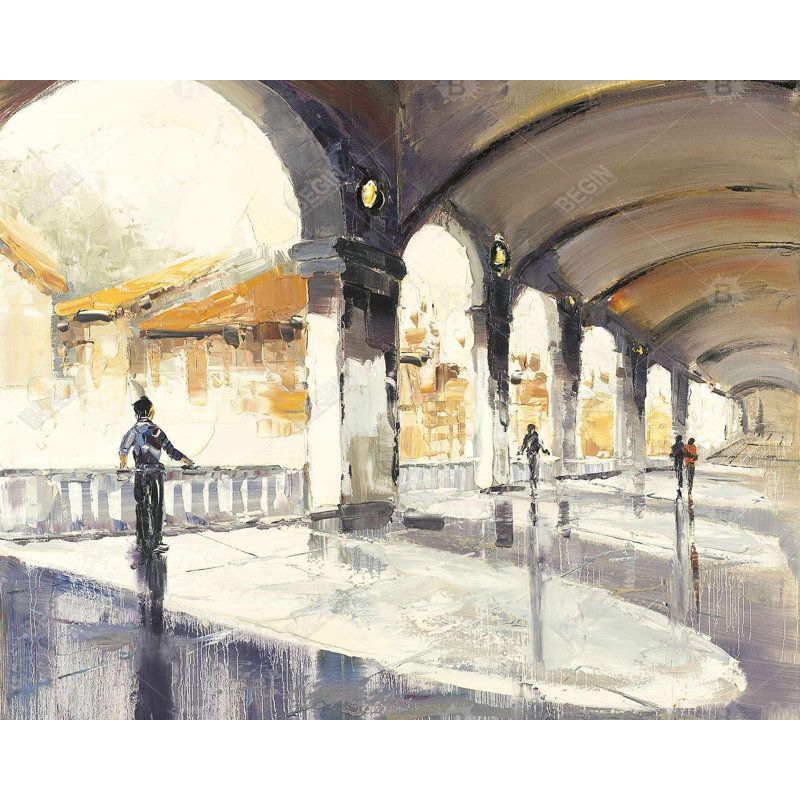 «People In A Spacieuse Hall» sur toile