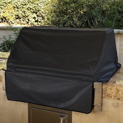 Couvercle de barbecue encastré en vinyle noir 45 po / îlot de cuisine pour l'extérieur résistant à l'eau et à l'eau, Covered Living