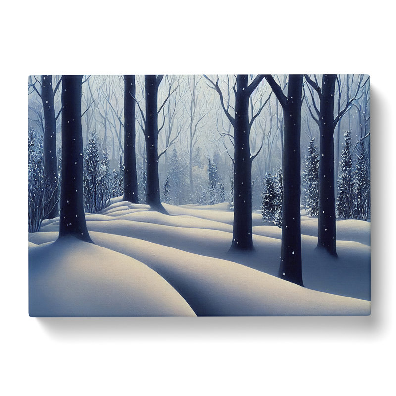 Snowy Winter Forest Vol.1 - Wrapped Canvas Print, 35cm H x 50cm W x 3cm D