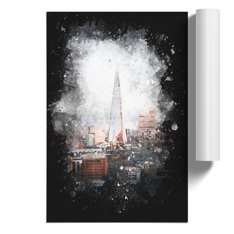 The Shard in London Vol.5 - Unframed Painting, 42cm H x 30cm W x 0.1cm D