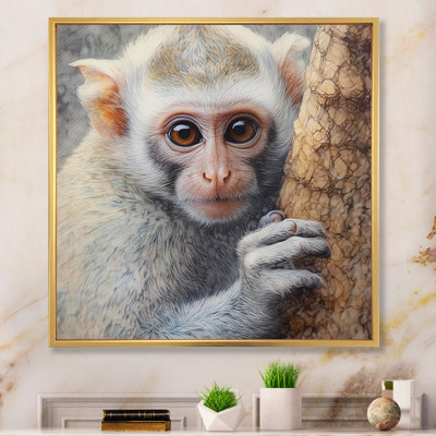 " Wild Monkey I " Mixed Media and Color Photography Print