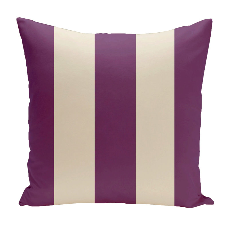 Holiday Brights Striped Reversible Throw Pillow, 16" H x 16" W, Sugarplum / Shearling