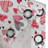 The Holiday Aisle® Valentines Grommet Curtain Decorative 2-Panel Window Drapes, 50", Black Red Pink-1934343474