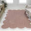 Tapis d'intérieur / extérieur festonné deux tons rose clair / crème Manado-1024928647