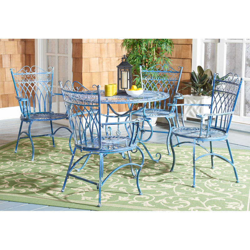 Ensemble de salle à manger Akeyra, Bleu antique