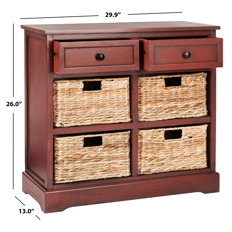 Painswick Solid Wood Accent Chest, Red