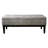 Storage Bench, 48"L x 20.5"W x 19.5"H, Dual Lift, Old-World Print | Black | Wood
