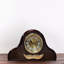 Analog Electric Tabletop Clock Dark Brown Wood
