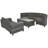 8-Pieces Outdoor Wicker Round Sofa Set, Half-Moon Sectional Sets All Weather, Curved Sofa Set With Rectangular Coffee Table, PE Rattan Water-Resistant And UV Protected, Movable Cushion, Gray-38891313