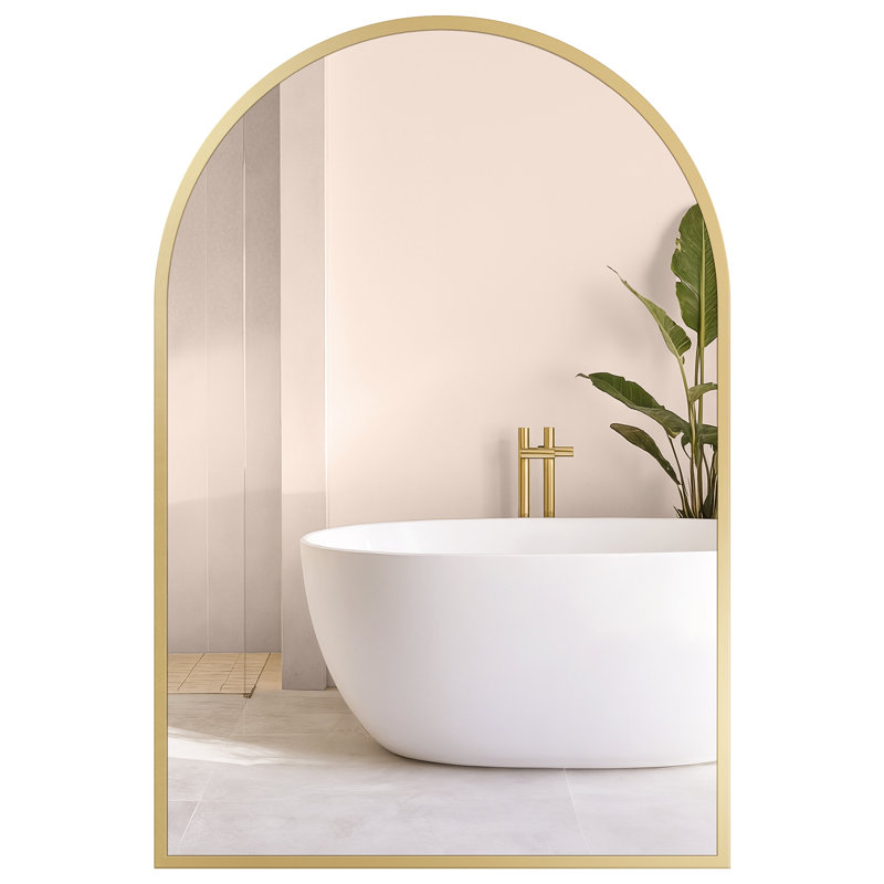 Aluminium Arch Mirror, Black