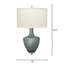 Boa Etched Glass Table Lamp, Indigo