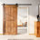 Porte en bois de pin massif non assemblé avec design H rustique noir H Design
