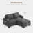 L-shaped Corduroy Sectional With Storage Ottoman-1938791885