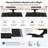 KT1 Ergonomic Under Desk Keyboard Tray with Adjustable Height, Negative Tilt, 360° Swivel, Slide-Out Rail, Left or Right Mouse Platform and KT Bridge 