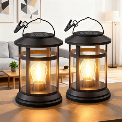 Solar Tabletop Decor For Porch Garden, Warm White LED Solar Powered Lights - Outdoor Patio Centerpiece Decorations, Gardening Gifts For Women Mom