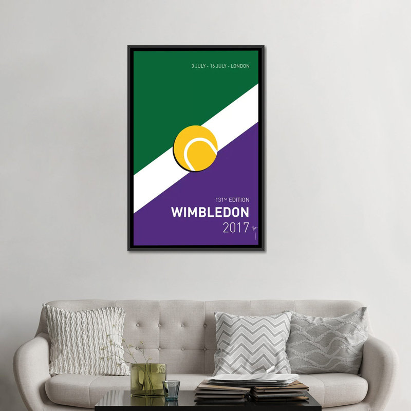 Minimal Movie «Grand Slam Wimbledon Open 2017», impression sur toile, H 26 po x l 18 po x P 1,5 po, Toile avec cadre noir