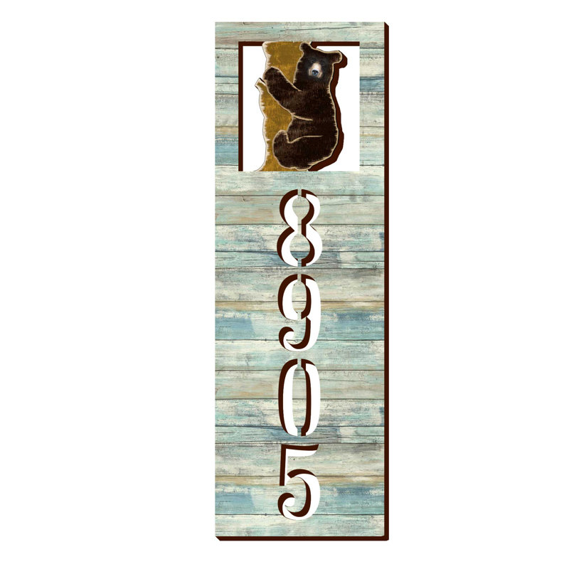 Plaque d'adresse sur 1 ligne Bear Cub, Oui