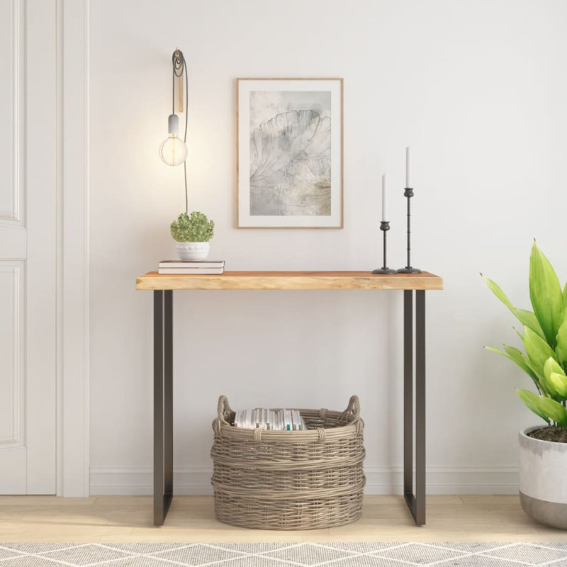 Rectangular Table Top Rectangular Solid Wood, 100 x 40 x 2.5 cm