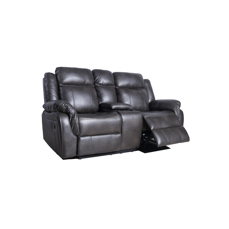 Canapé inclinable 75 po, Similicuir gris
