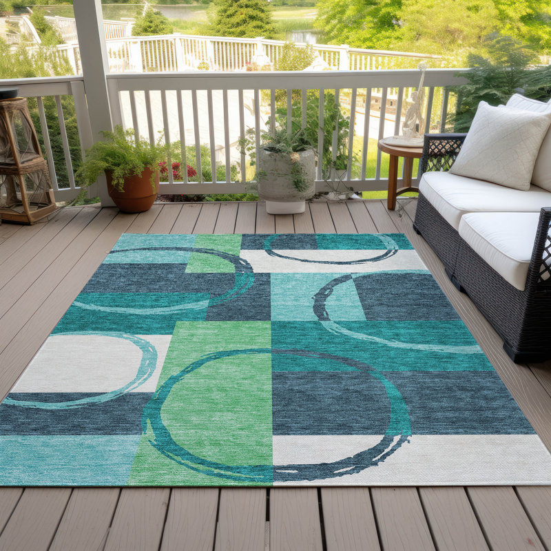 Tapis rectangulaire Aleh avec envers antidérapant, Rectangulaire 8 pi x 10 pi