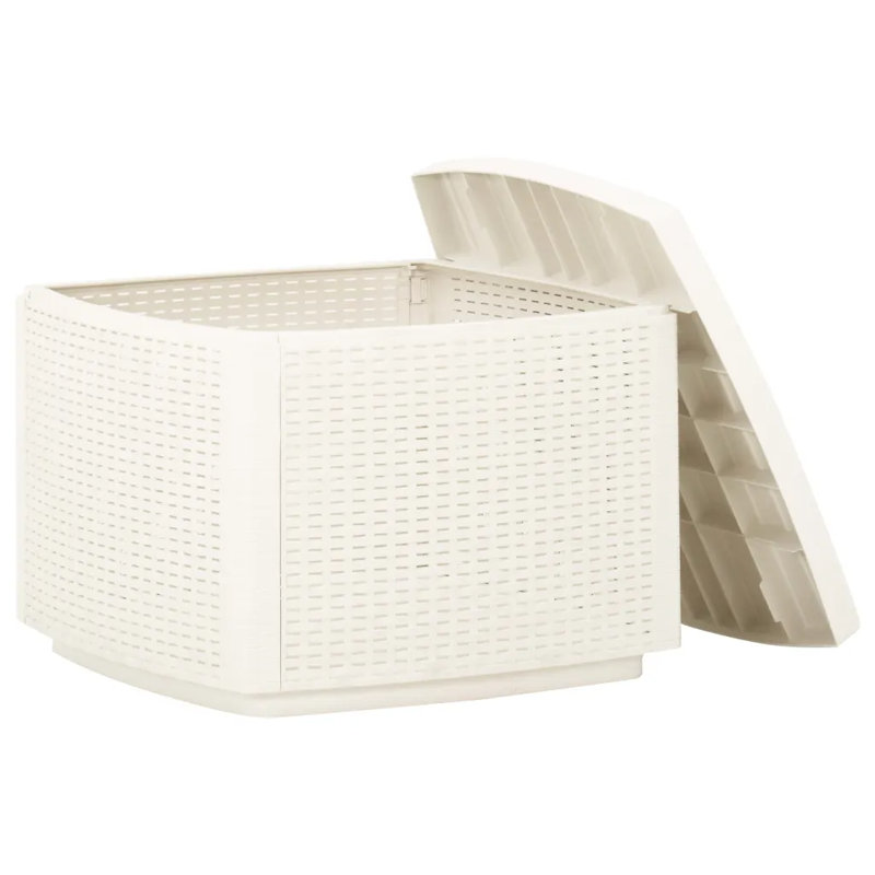 Ethelbaldo Square Outdoor Coffee Table , 53cm cm W 53cm cm D, White