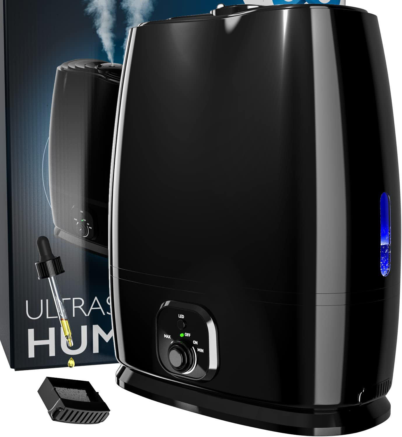 6L Top Fill Humidifier, Warm and Cool Mist Ultrasonic Air Vaporizer wi