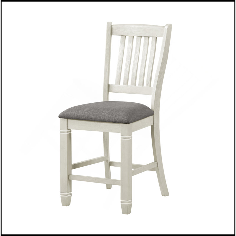 Ensemble de chaises de salle à manger à hauteur de comptoir en bois texturé 2 pièces