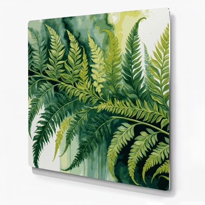 Botanical Royal Fern Green Metal Wall Art