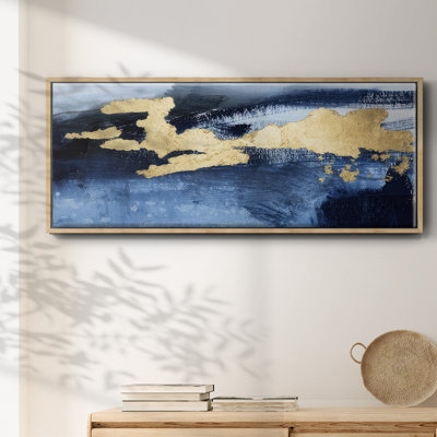 Gilded Indigo Sea I - toile encadrée