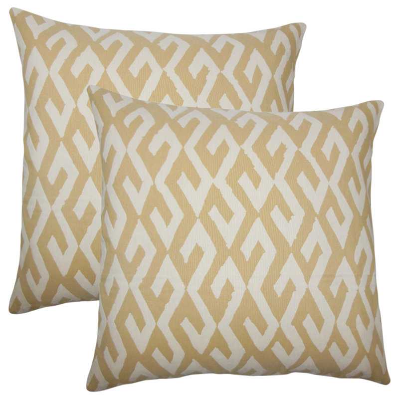 Zyana Geometric Cotton Reversible Throw Pillow