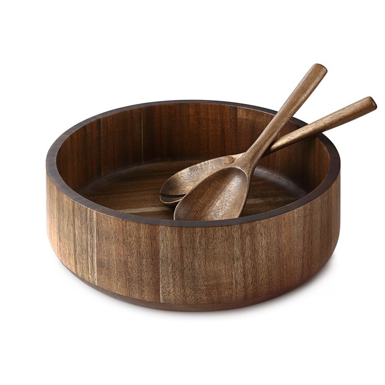 Large Wooden Salad Bowl, 12 Acacia Wood Bowl, Eco Friendly Housewarming  Gift with Gift Bag