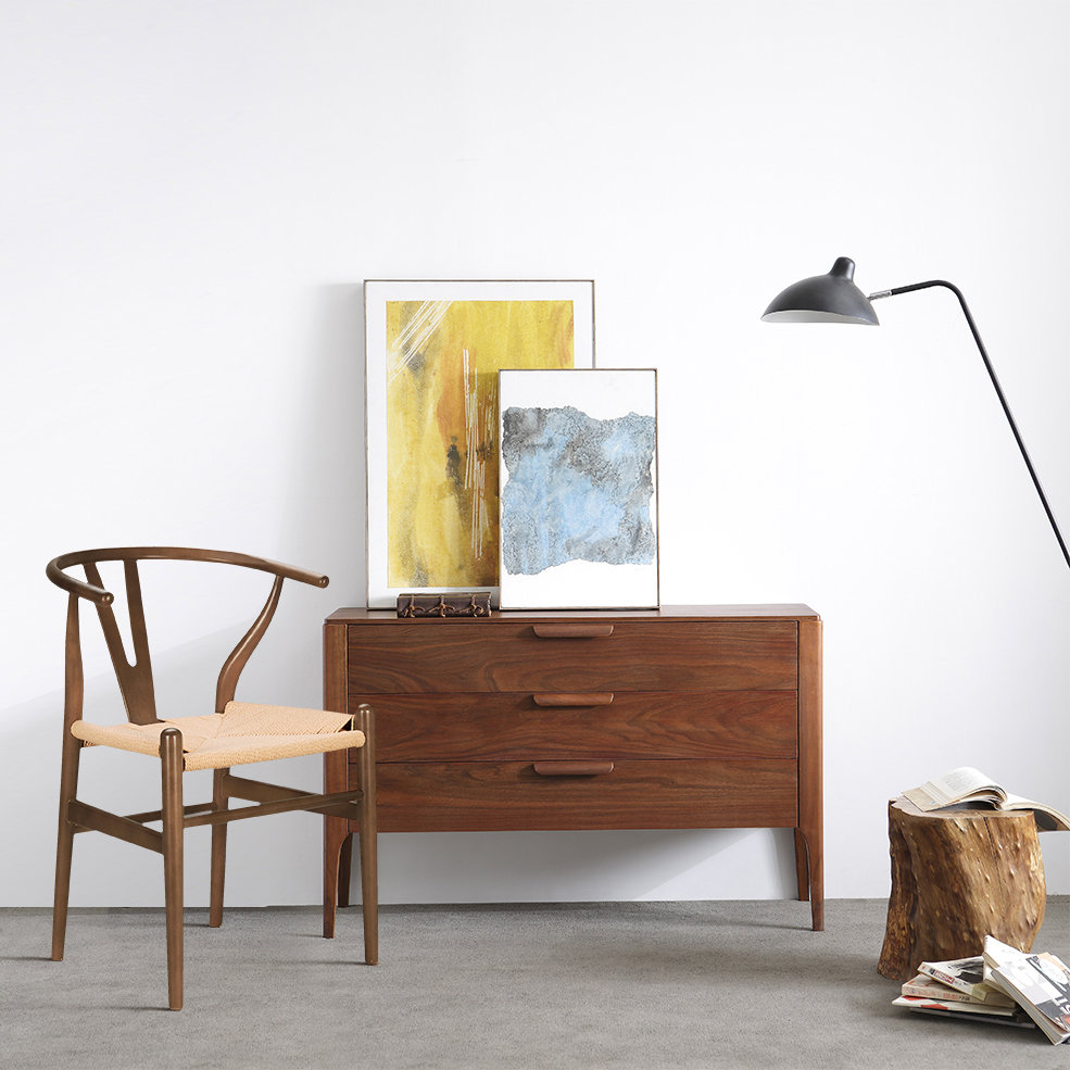 Wyn Dining Armchair, Walnut / Natural, 1