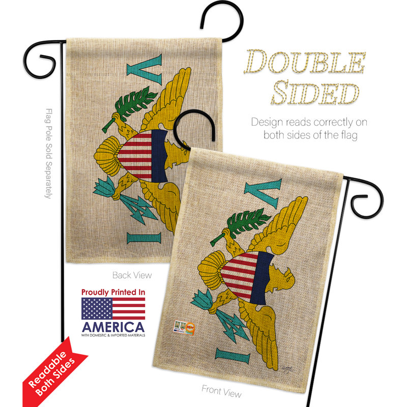 2 faces américaines vierges en polyester 18,5 x 13 po american drapeau de jardin