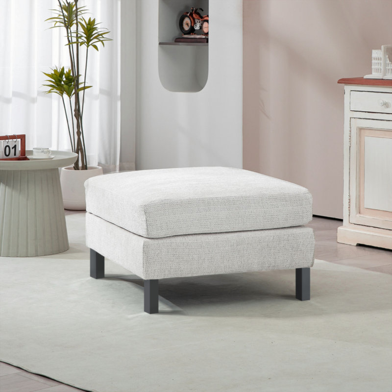 Module for Modular Sectional Sofa, Ottoman with Wood Legs and Pocket Spring