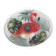  Solar LED Verdant Glass Bird Bath with Stand - Flamingo