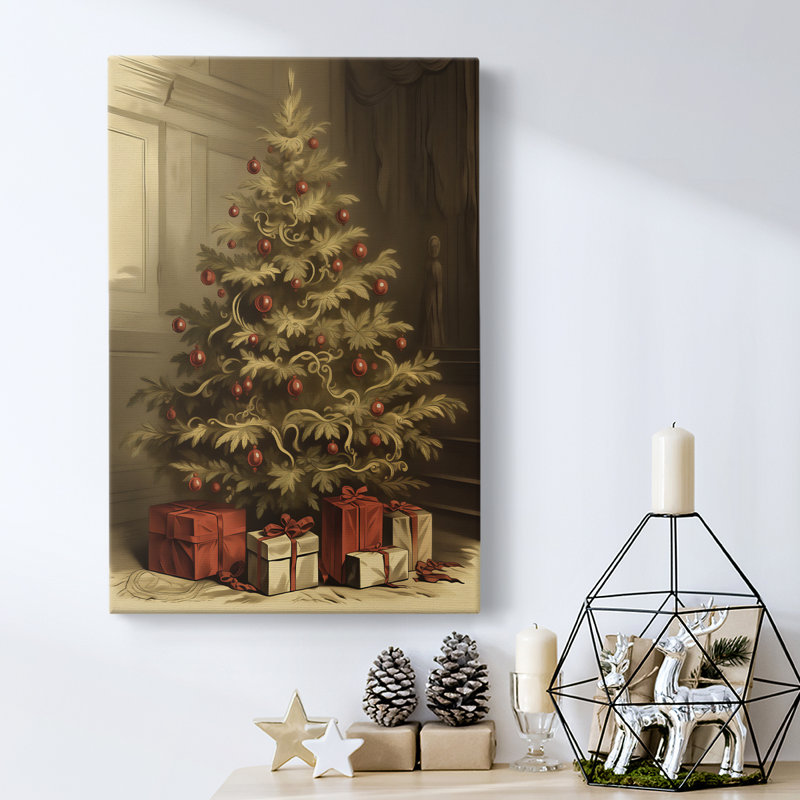 Art des Fêtes de Noël - Toile tendue avec châssis CDXCVII, H 18 po x l 12 po