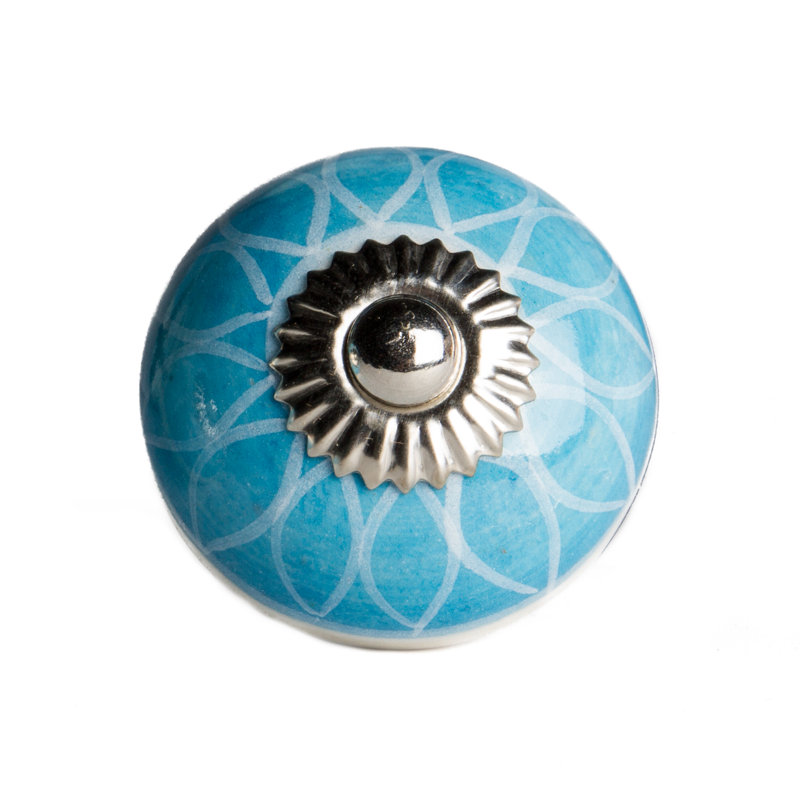 Hand Painted 1 1/2" Diameter Mushroom Knob