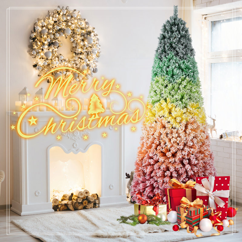 Arbre de Noël en PVC 6 pi avec 1326 pointes, H 6 pi