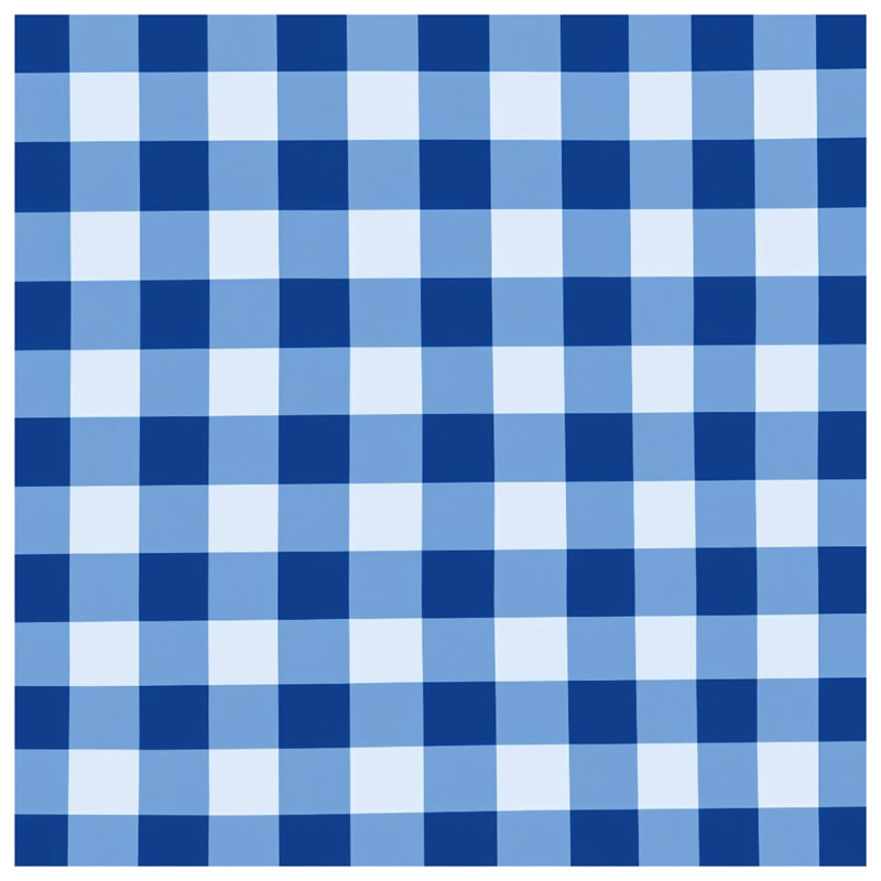 Blue White Gingham Quilted Bedspread All Sizes, King