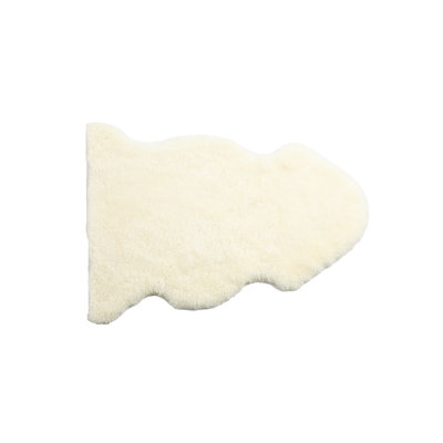  Luxury Curly Sheepskin Rug Single Off White