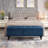  59 Inch Modern Upholstered Bed Bench with Storage, Entryway Accent Bench for Bedroom or Hallway Seating, Blue-632153696
