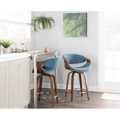 Archaimbaud Swivel Upholstered Counter Stool