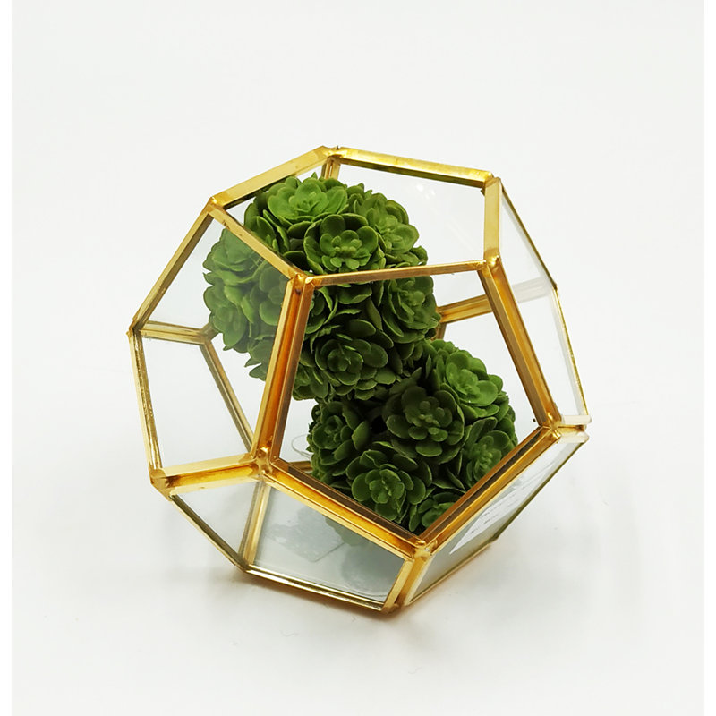 Terrarium cuivré de Norvège, Doré, H 4 po x l 4,5 po x P 4,5 po