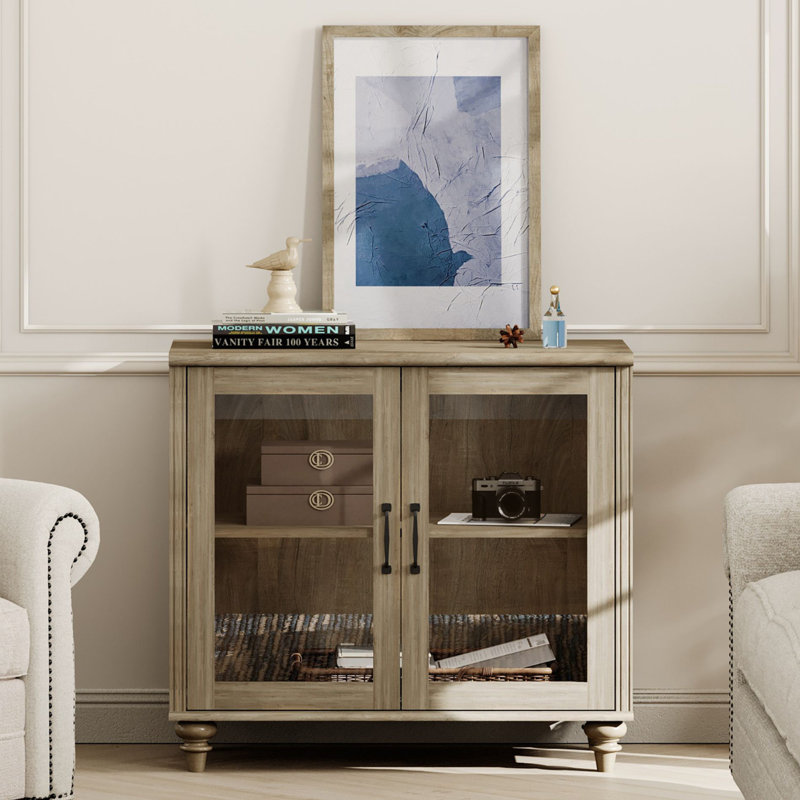 Armoire d'appoint Corretta Striplin, Gris délavé