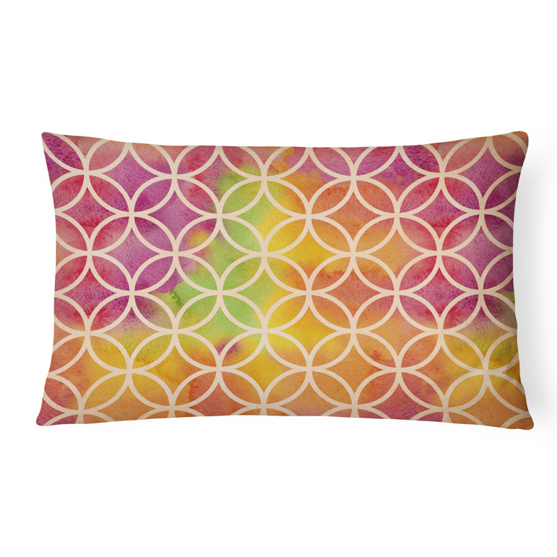  Coussin décoratif intérieur / extérieur Watercolor Rainbow