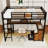 Twin XL Metal Loft Bed with Desk and Storage Drawers